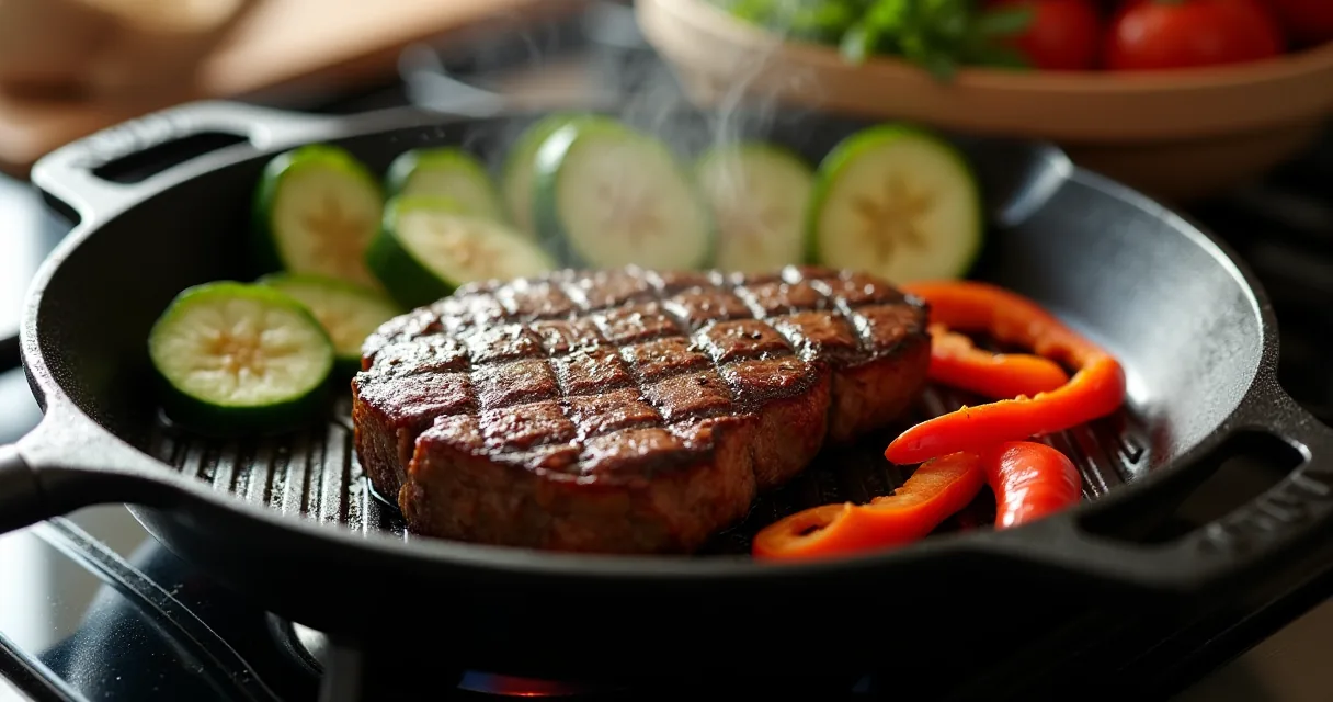 Grillserpenyő használata otthon: grillcsíkok a tűzhelyen, ha nincs kerti grill